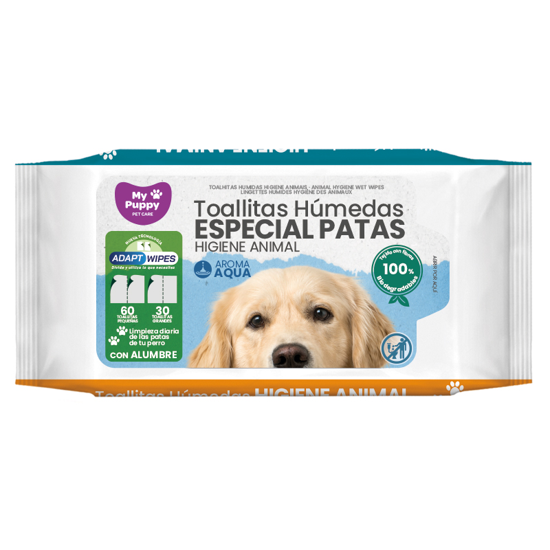 Toallitas higiénicas para perros y gatos Sano & bello higiene para mascotas  - Piensoymascotas